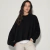 Sweater mujer oversize punto inglés cuello media polera en internet
