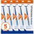 Embalagem do clareador dental Whiteness Perfect 16% da FGM, apresentando 5 seringas para clareamento dental eficaz.