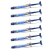 Seis seringas do clareador dental Whiteness Perfect 16% da FGM, com embalagem azul e escrita em destaque.