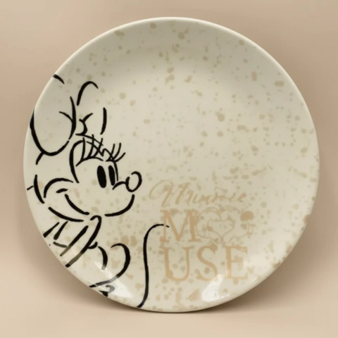 Prato Sobremesa Minnie Mouse - Cerâmica Premium Disney Original