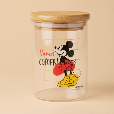 Pote Hermético Mickey 150ml com Tampa de Bambu – Disney Original