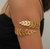 Bracelete Folha Dourado