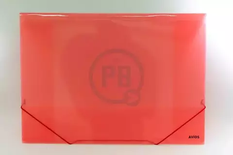 Carpeta 3 solapas oficio con elástico Avios rojo