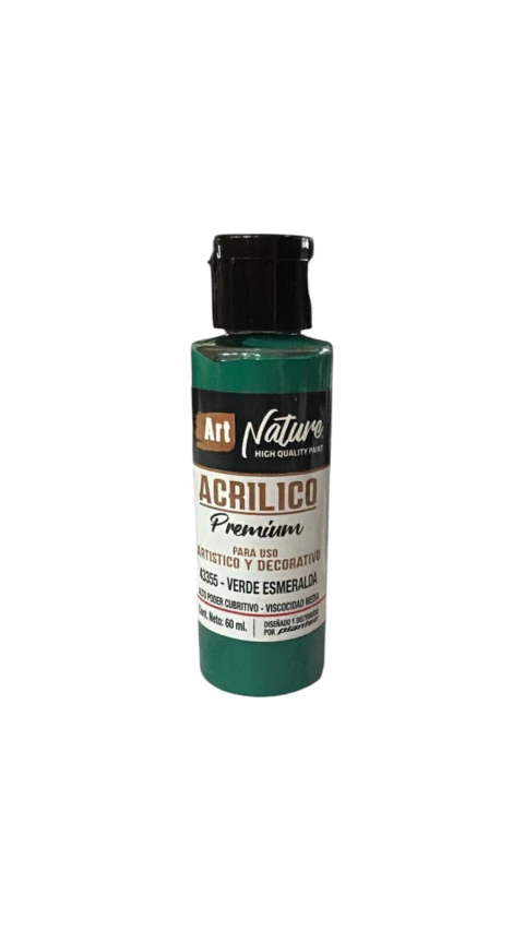Acrilico decorativo plantec 60cc verde esmeralda
