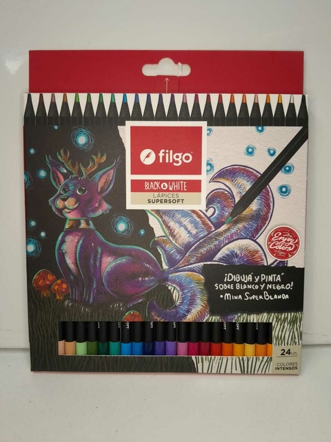Lapices Filgo Black & White x24