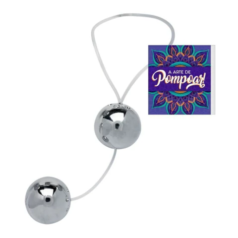 BOLINHAS DE POMPOAR COM 2 ESFERAS + MANUAL