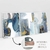Imagem do Quadro Abstrato Golden Blue Marble