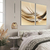 Quadro Dupla Abstrato Luxury Gold