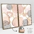 Quadro Dupla Abstrato Tons Gold e Rose