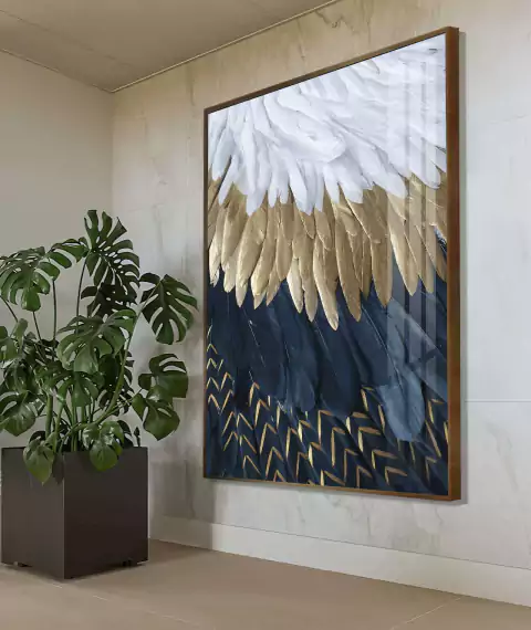 Quadro Asa Arara Dourada