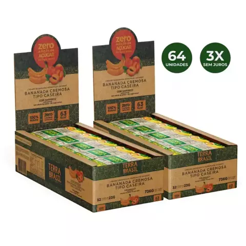 Combo 2 Displays Bananinha Cremosa Zero Açúcar com Damasco