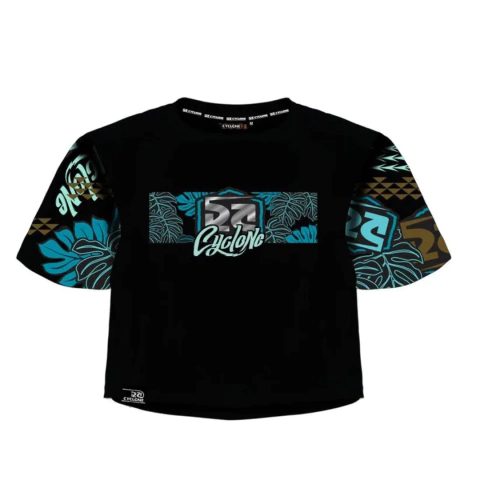 Baby Look Cyclone Dif Cropped Floral Balinês