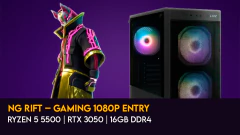 PC Gamer Ryzen 5 5500 | RTX 3050 | 16GB DDR4 (NG Rift – Gaming 1080p Entry)