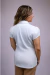 Jaleco Feminino Branco com Zíper TwoWay – Gola Camisa e Manga Curta Tulipa