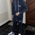 Conjunto De Moletom Armani EA7 ziper e capuz azul marinho n4