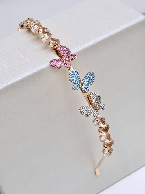Tiara Butterfly - Pedras Cristal - comprar online