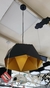 Imagen de Colgante 1 Luz Negro Mate + Interior Oro Antiguo