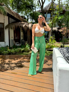 CALÇA PANTALONA TRANCOSO VERDE - Maricota moda praia 