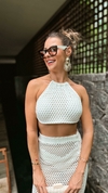 CONJUNTO SAIA + TOP CROPPED OFF WHITE