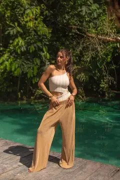 Imagem do MAIÔ AMAZÔNIA - BRANCO COM NUDE