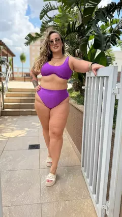 biquíni hotpant tubarão - ROXO na internet