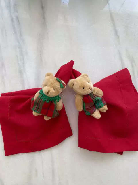 1 Porta guardanapo ursinho natalino (menino).