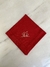 Guardanapo bordado presépio linho vermelho 45x45cm. - comprar online
