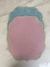 Americano impermeável dupla face rosa bebe e azul bebê com bordado verde lima. - comprar online