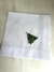 Guardanapo de linho ponto Ajour 45x45cm bordado árvore de natal.