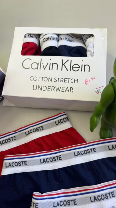 Kit Cuecas Calvin Klein Boss Lacoste Cotton 2/3/4 anos , 6/8. 10/12 peruana - Ferracinikids