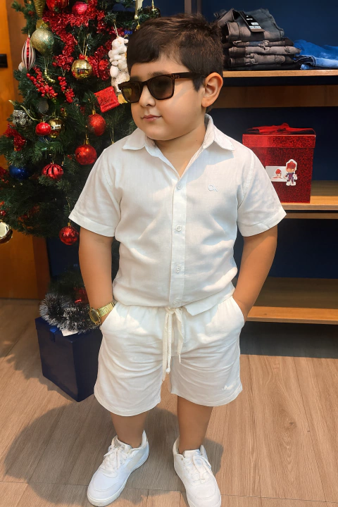 Conjunto Ck mauricinho visco linho branco 2,4,10