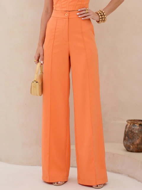 Calça Pantalona Feminina Cintura Alta - Nice