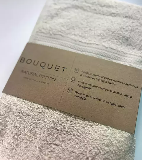 Set de Toalla y toallón Bouquet Natural Cotton Pack x3