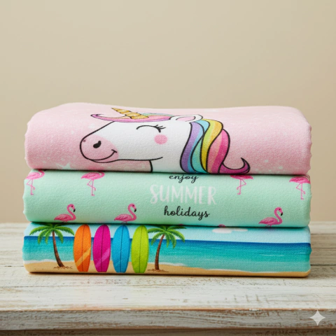 Toallon microfibra estampado Pack x 3 - comprar online