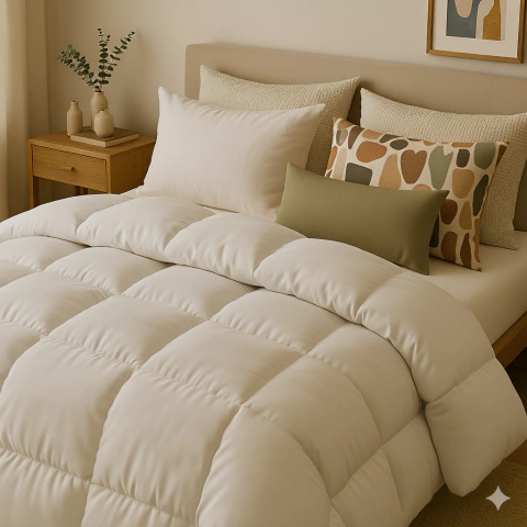 Plumón Cuadros Premium Tuyen - Natural - comprar online