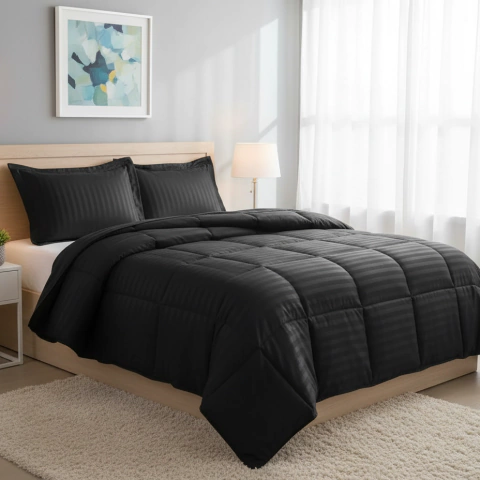 Acolchado Edredón Dobby - Negro - comprar online