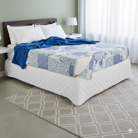 Funda De Colchón Con Cierre Estampada 2 Plazas 140 X 190 Cm - comprar online