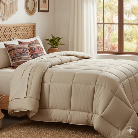 Acolchado Edredón Dobby - Beige - comprar online