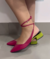 Sapato Chanel Cinara Bico Fino com Salto Baixo e Amarração - comprar online