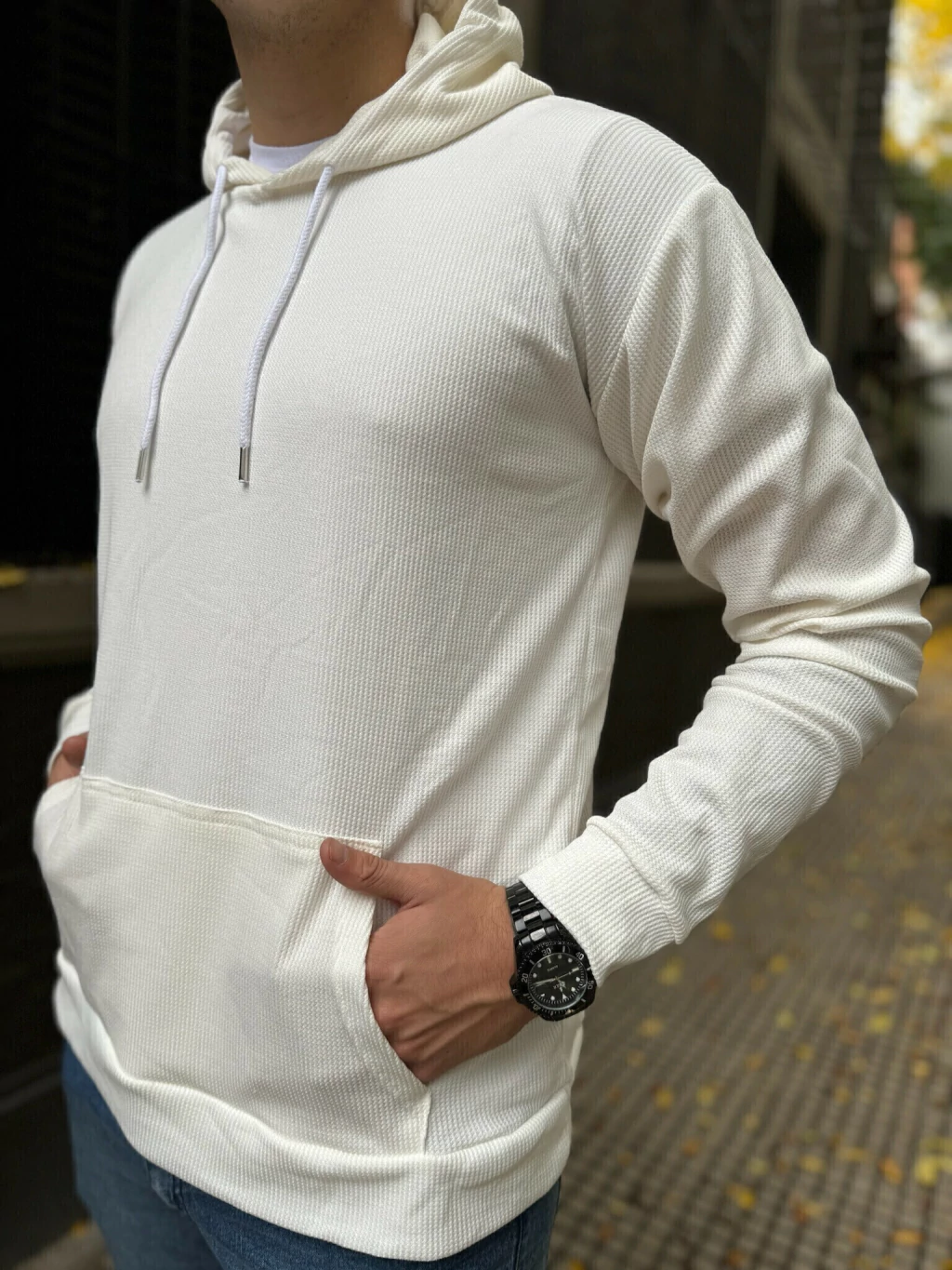 BUZO HOODIE WAFFLE - VARIOS COLORES