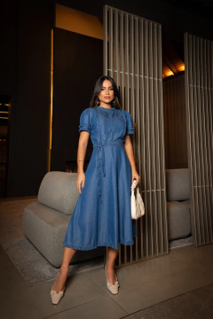 Vestido Midi Romântico - 18802 - tienda online