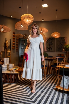 Vestido Midi com Lastex - 18774 - buy online