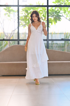 Vestido Fluído Com Babados - 18955 - loja online