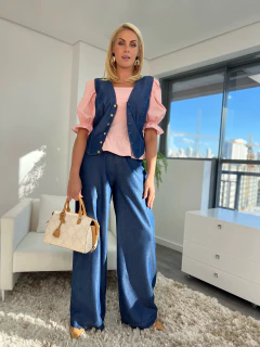Conjunto Calça Wide e Colete - 30939 en internet