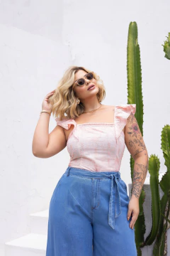 Calça Max Wide Denim - 9321 en internet