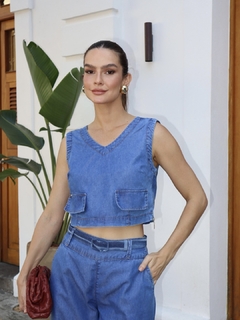Conjunto Calça Pantalona E Cropped - 30891 - comprar online
