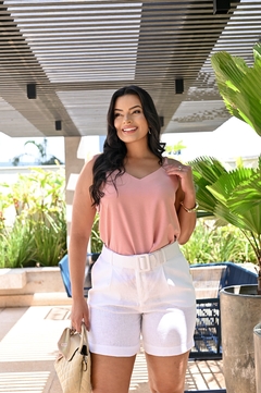 Short Meia Coxa Linho Puro - 5636