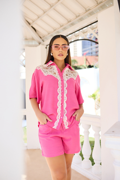 Conjunto Camisa e Short Bordado - 30903