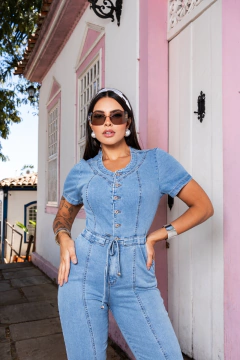 Macacão Jogger Denim - 18827 on internet
