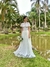 VESTIDO LONGO TULE POÁ COM DETALHE RENDA